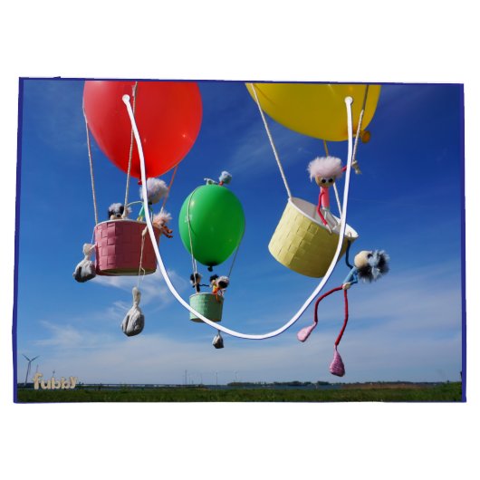 Fubby's in luchtballonnen die op avontuur gaan. große geschenktüte (Rückseite)