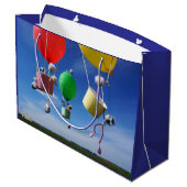Fubby's in luchtballonnen die op avontuur gaan. große geschenktüte (Rückseite Schrägansicht)
