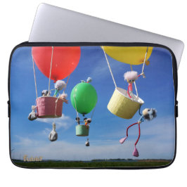 Fubby's in luchtballonnen die op avontuur gaan. laptopschutzhülle