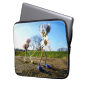 Fubby's in natuur met madeliefjes. laptopschutzhülle (Vorderseite Links)