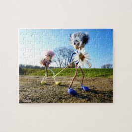 Fubby's in natuur met madeliefjes. puzzle