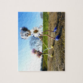 Fubby's in natuur met madeliefjes. puzzle