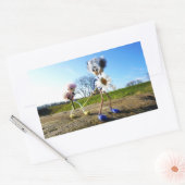 Fubby's in natuur met madeliefjes. rechteckiger aufkleber (Umschlag)