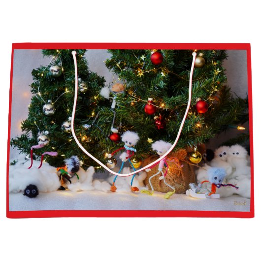 Fubby's in Winterwonderland. Große Geschenktüte (Vorderseite)