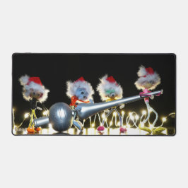 Fubby's met Kerstdecoratie in Kerstsfeer. Schreibtischunterlage