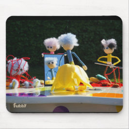 Fubby's met Tulpen jurk bij atelier. Mousepad