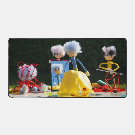 Fubby's met Tulpen jurk bij atelier. Schreibtischunterlage (Vorderseite)