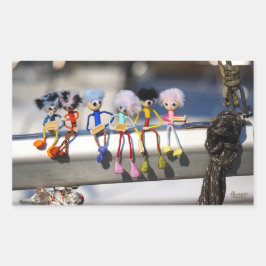 Fubby's op giek in 'Manhatten' poster. Rechteckiger Aufkleber