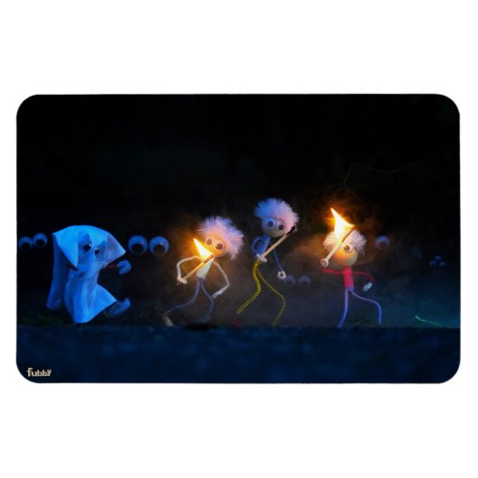 Fubby's op spooktocht, halloween grap. magnet (Horizontal)