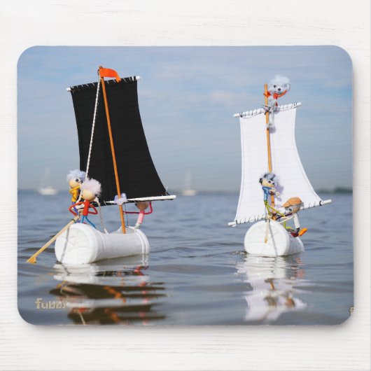 Fubby's op zee tegen plastic vervuiling. mousepad (Vorne)