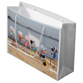 Fubby's spelen beach volleybal op het strand. große geschenktüte (Vorderseite Schrägansicht)