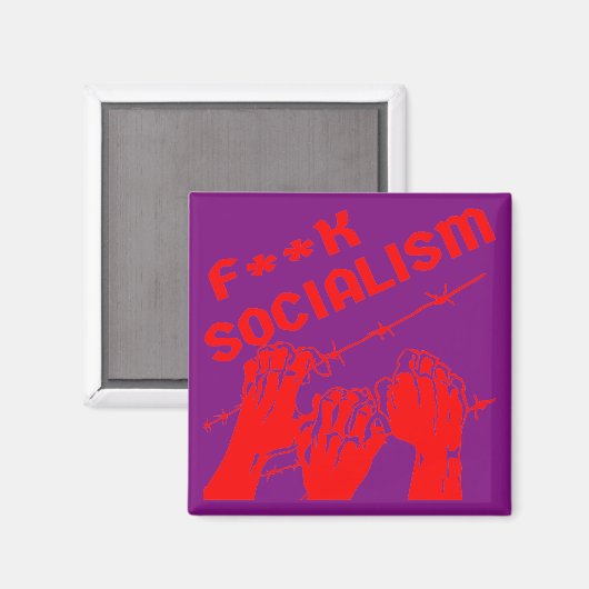 Fuc>| Socialism Barb Wire #USAPatriotGraphics © Magnet (Vorderseite/Rückseite)