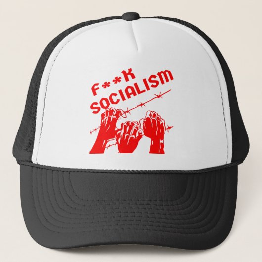 Fuc>| Socialism Barb Wire #USAPatriotGraphics © Truckerkappe (Vorderseite)