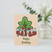 Füches mit Baum Postkarte (Stehend Vorderseite)