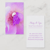 *~* Fuchia rosa Lavendel-violette Rose mit Blumen Visitenkarte (Vorne/Hinten)