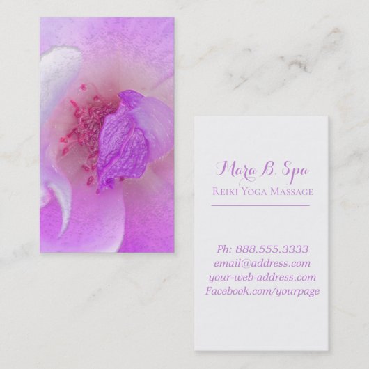 *~* Fuchia rosa Lavendel-violette Visitenkarte (Vorne/Hinten)
