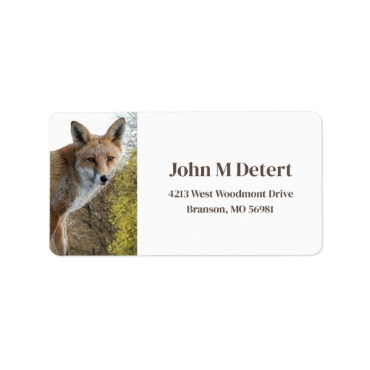 Fuchs Adresse Adressaufkleber (Vorne)