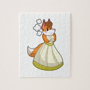 Fuchs als Braut mit Hochzeitskleid.PNG Puzzle