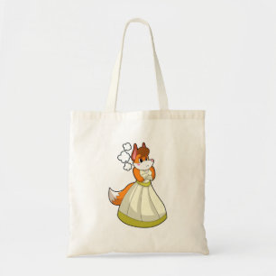 Fuchs als Braut mit Hochzeitskleid.PNG Tragetasche