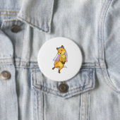 Fuchs als Braut mit Schleier Button (Beispiel)