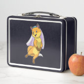 Fuchs als Braut mit Schleier Metall Brotdose (Beispiel)