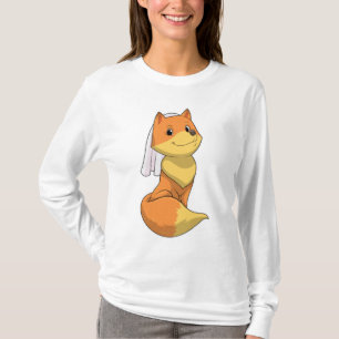 Fuchs als Braut mit Schleier T-Shirt