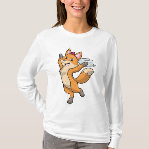 Fuchs als Braut mit Schleier und Herz T-Shirt