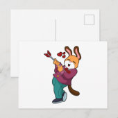 Fuchs als Bräutigam mit Anzug Postkarte (Vorne/Hinten)