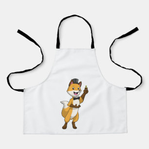Fuchs als Bräutigam mit Ehering Schürze