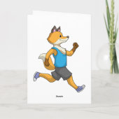 Fuchs als Läufer auf Laufband Karte (Rückseite)