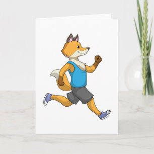 Fuchs als Läufer auf Laufband Karte