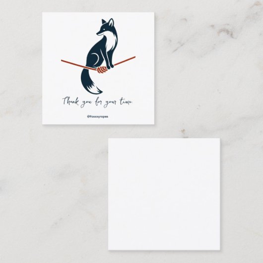 Fuchs am Seil, Shibari Visitenkarte (Vorne/Hinten)