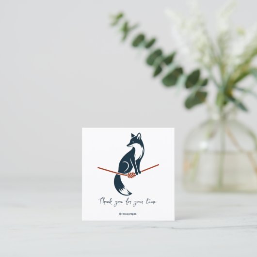 Fuchs am Seil, Shibari Visitenkarte (Stehend Vorderseite)