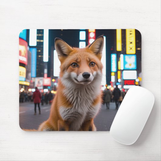 Fuchs am Times Square Mousepad (Mit Mouse)