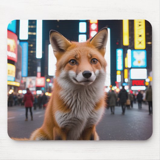 Fuchs am Times Square Mousepad (Vorne)