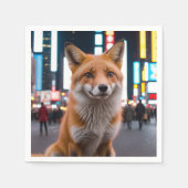 Fuchs am Times Square Serviette (Vorderseite)