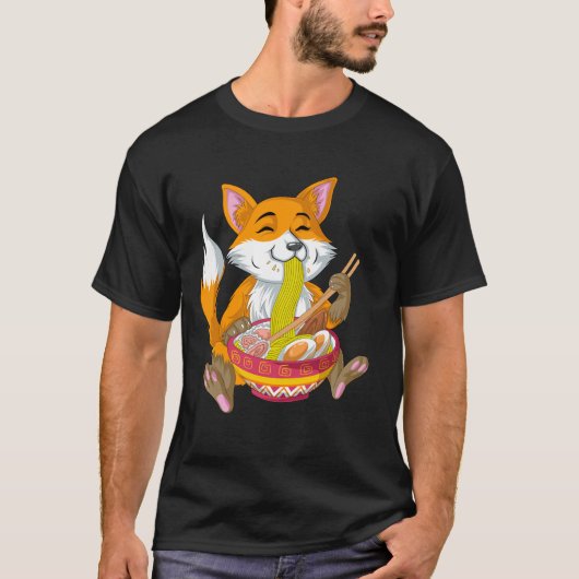Fuchs aß ramen T-Shirt (Vorderseite)