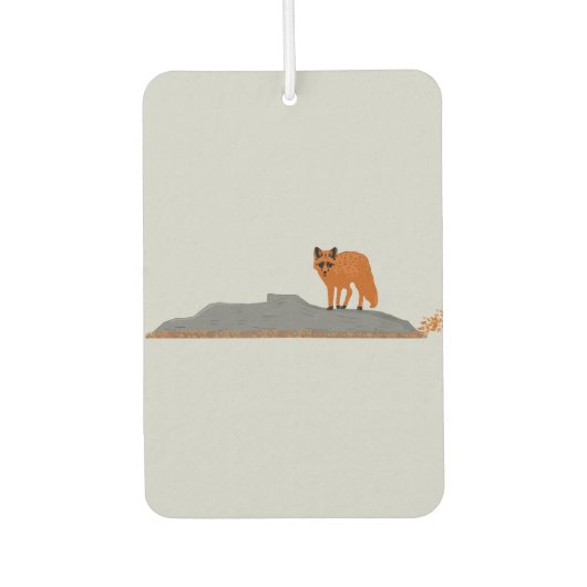 🦊 Fuchs auf dem Felsen Auto-Luftverbesserer Autolufterfrischer (Vorderseite)