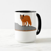 🦊 Fuchs auf dem Felsen Combo Mug Tasse (VorderseiteRechts)