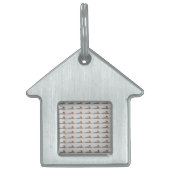 🦊 Fuchs auf dem Felsen "Haus"-förmiges Hundeshals Tiermarke (Vorderseite)