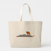 🦊Fuchs auf dem Felsen Jumbo Stoffbeutel (Rückseite)