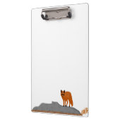 🦊 Fuchs auf dem Felsen Klemmbrett (Links)