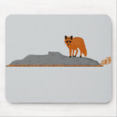 🦊 Fuchs auf dem Felsen Mousepad (Vorne)