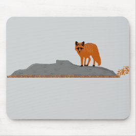 🦊 Fuchs auf dem Felsen Mousepad