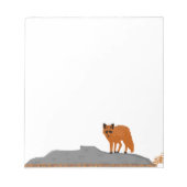 🦊 Fuchs auf dem Felsen Notizblock (Vorderseite)