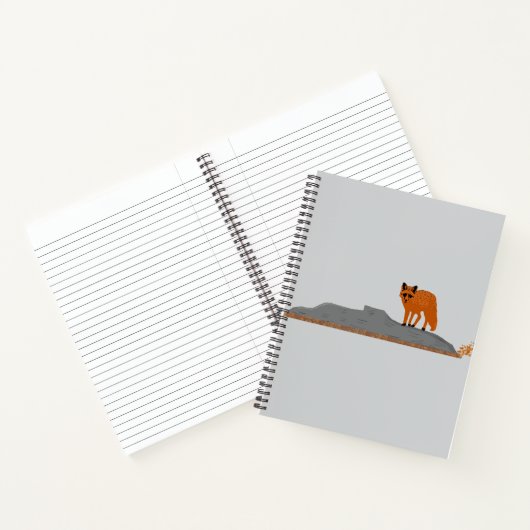 🦊 Fuchs auf dem Felsen Notizblock (Innenseite)