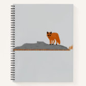 🦊 Fuchs auf dem Felsen Notizblock (Vorderseite)