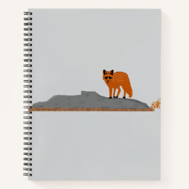 🦊 Fuchs auf dem Felsen Notizblock