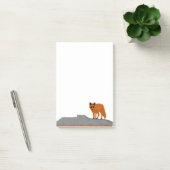 🦊 Fuchs auf dem Felsen Post-it Klebezettel (Büro)