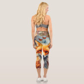 Fuchs auf der Wiese Capri Leggings (Rückseite)